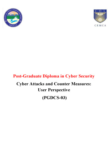 Cyber Security Cyber Attacks and Counter Measures: User Perspective (PGDCS-03)
