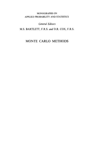 Monte Carlo Methods