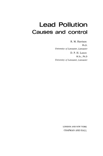 Lead Pollution: Causes and control