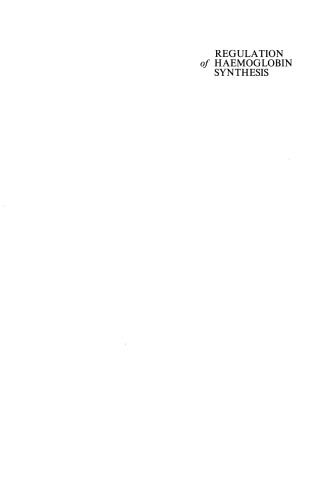 Regulation of Haemoglobin Synthesis