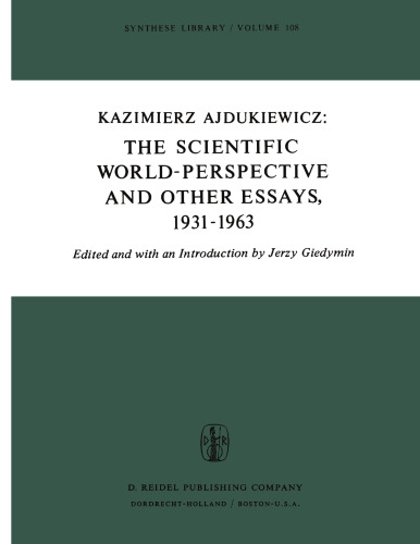 The Scientific World-Perspective and Other Essays, 1931–1963