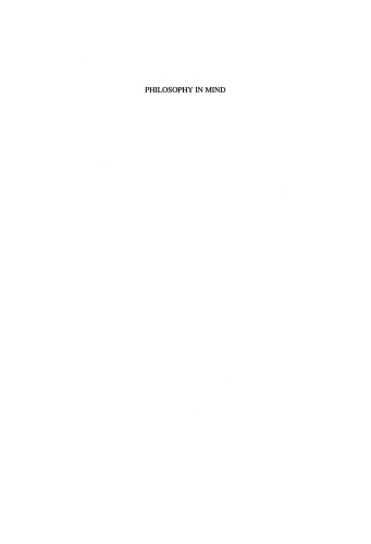 Philosophy in Mind: The Place of Philosophy in the Study of Mind