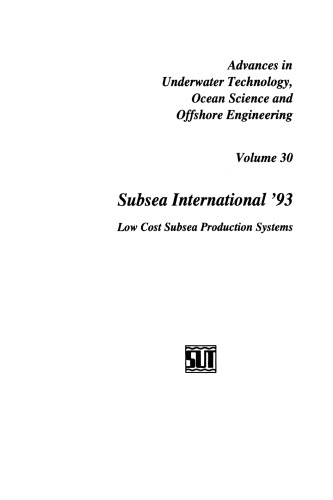Subsea International’ 93: Low Cost Subsea Production Systems