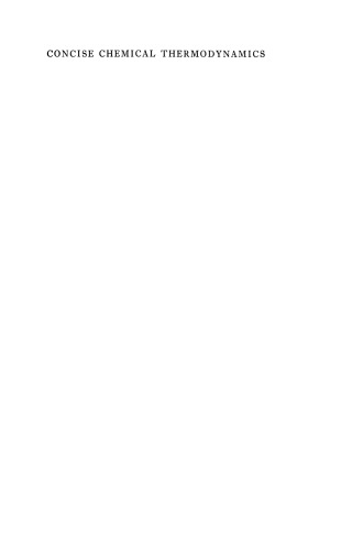 Concise Chemical Thermodynamics