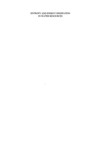 Entropy and Energy Dissipation in Water Resources