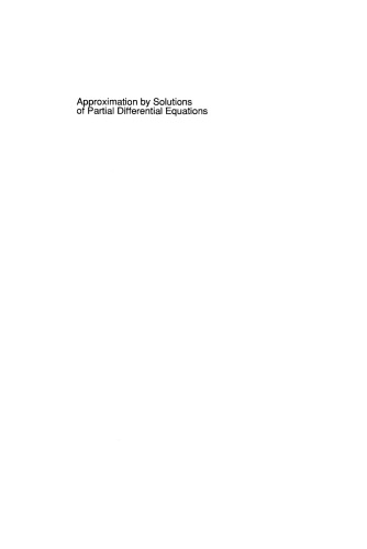Approximation by Solutions of Partial Differential Equations