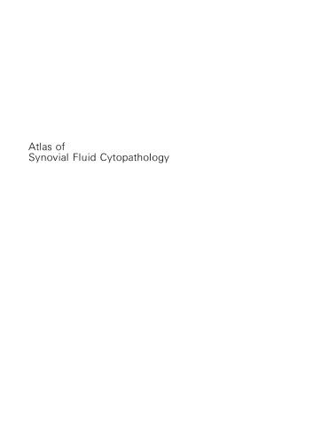 Atlas of Synovial Fluid Cytopathology