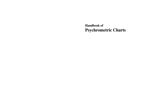 Handbook of Psychrometric Charts: Humidity diagrams for engineers