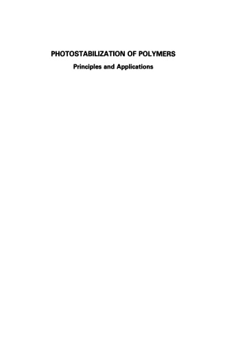 Photostabilization of Polymers: Priciples and Applications