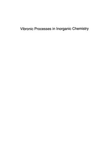 Vibronic Processes in Inorganic Chemistry