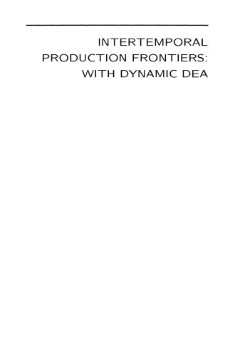Intertemporal Production Frontiers: With Dynamic DEA