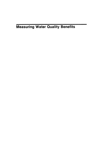 Measuring Water Quality Benefits