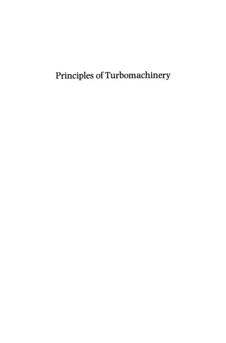 Principles of Turbomachinery
