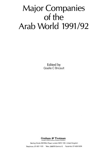 Major Companies of the Arab World 1991/92