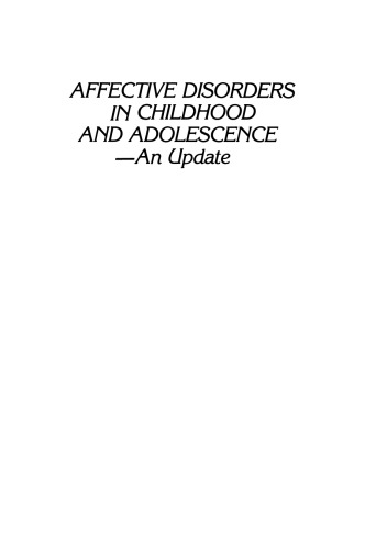 Affective Disorders in Childhood and Adolescence: An Update