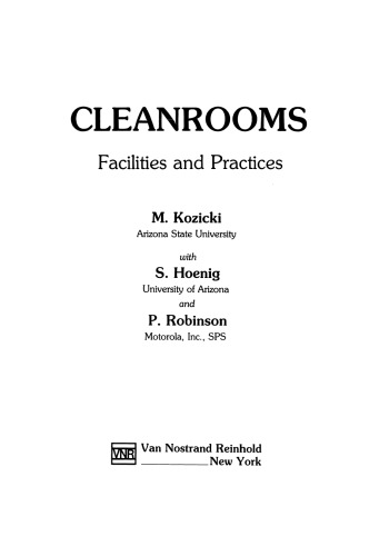 Cleanrooms: Facilities and Practices