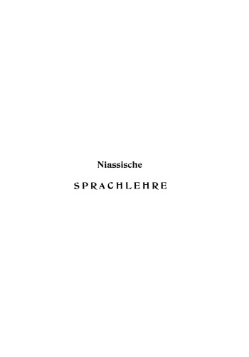 Niassische Sprachlehre
