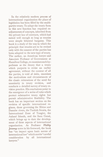 The Unanimity Rule in the Revision of Treaties a Re-Examination
