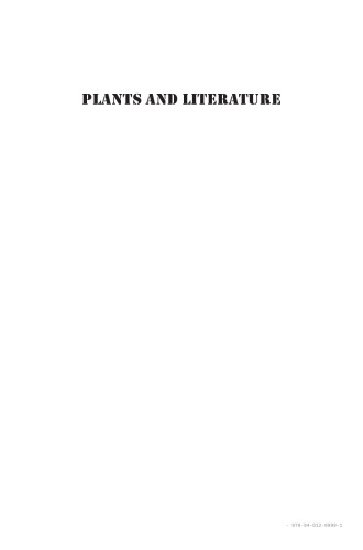 Plants and Literature: Essays in Critical Plant Studies
