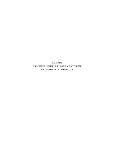 Corpus Inscriptionum et Monumentorum Religionis Mithriacae