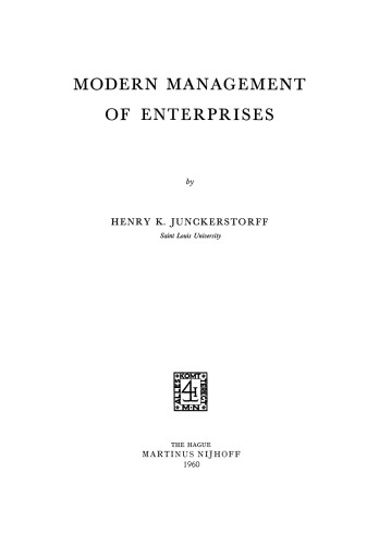 Modern Management of Enterprises
