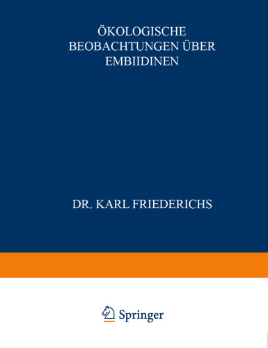 Ökologische Beobachtungen über Embiidinen