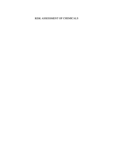 Risk Assessment of Chemicals: An Introduction