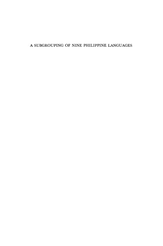 A Subgrouping of Nine Philippine Languages