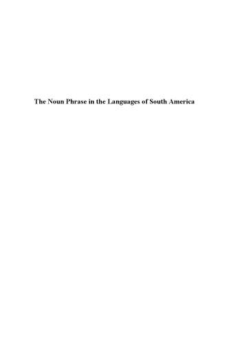 The noun phrase in the languages of South America