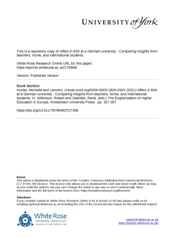 The Englishization of Higher Education in Europe