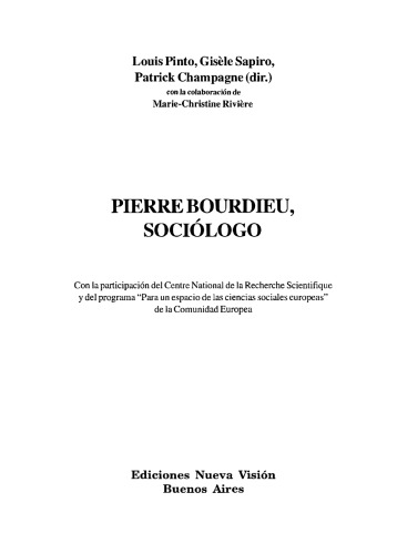Pierre Bourdieu, sociólogo
