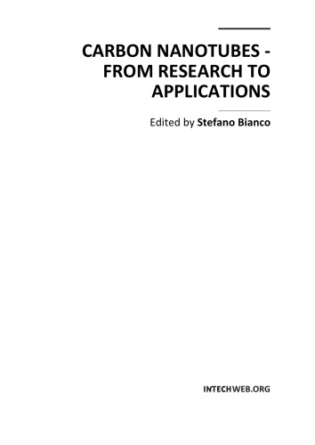 CARBON NANOTUBES - FROM RESEARCH TO APPLICATIONS