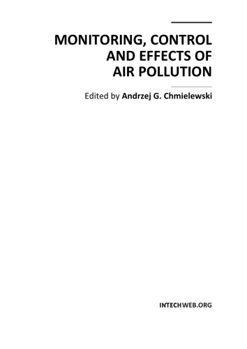 Monitoring, Control and Effects of Air Pollution