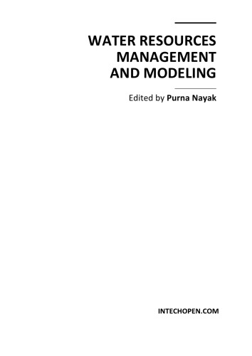 Water resources management and modeling