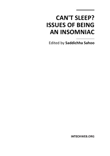 Can't Sleep - Issues of Being an Insomniac