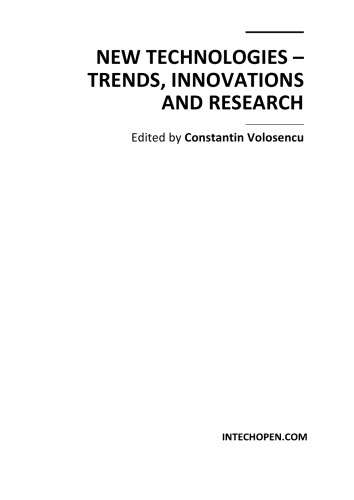New Technologies - trends, innovations and research