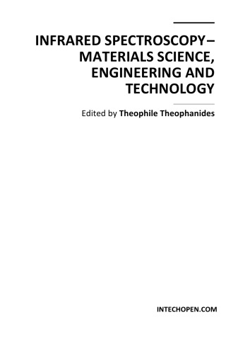 Infrared spectroscopy - materials science, engineering and technology