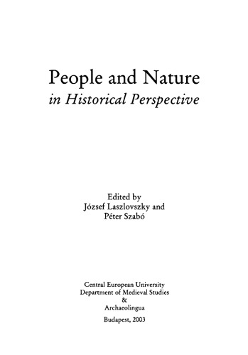 People and nature in historical perspective