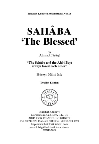 SAHÂBA ‘The Blessed’