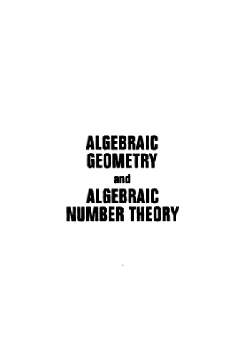 Algebraic Geometry and Algebraic Number Theory: Proceedings of the Special Program at Nankai Institute of Mathematics, Tianjin, China, September 198 ()