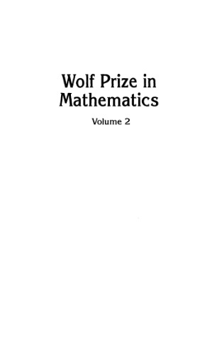 Wolf Prize in Mathematics, vol. 2