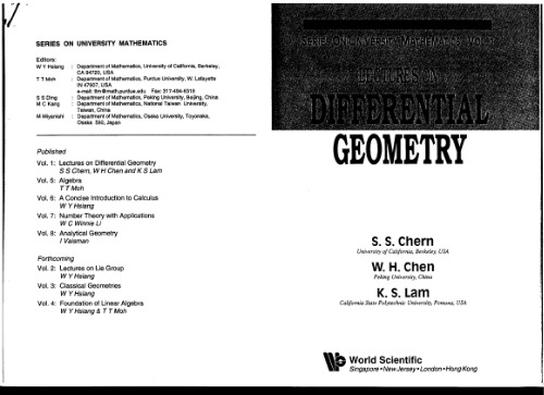 Lectures on differential geometry