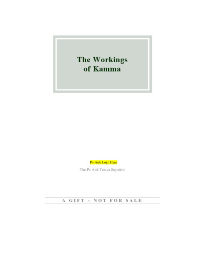 The workings of Kamma