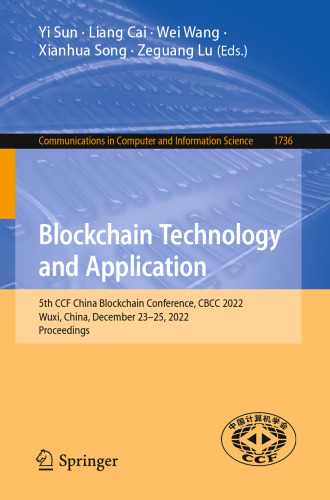 Blockchain Technology and Application. 5th CCF China Blockchain Conference, CBCC 2022 Wuxi, China, December 23–25, 2022 Proceedings