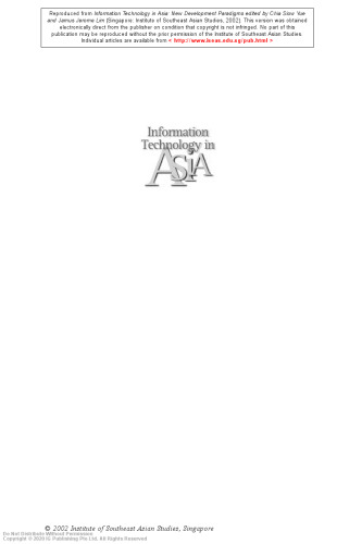 Information technology in Asia : new development paradigms