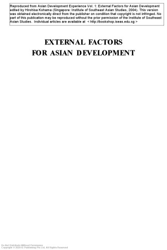 External factors for Asian development