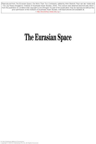 The Eurasian space : far more than two continents