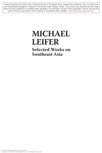 Selected works on Southeast Asia