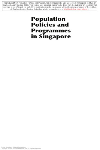 Population policies and programmes in Singapore