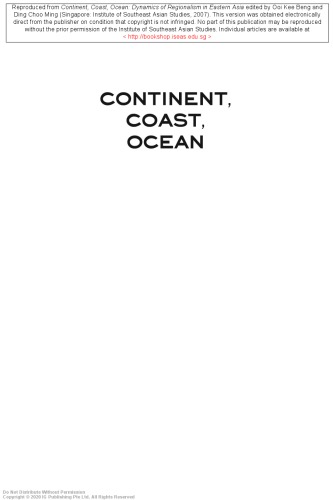 Continent, coast, ocean : dynamics of regionalism in eastern Asia